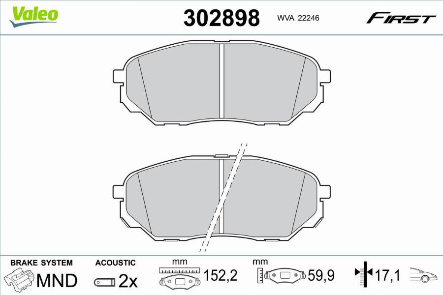 Valeo 302898 - Jarrupala, levyjarru inparts.fi