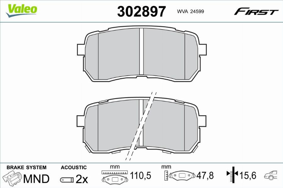 Valeo 302897 - Jarrupala, levyjarru inparts.fi