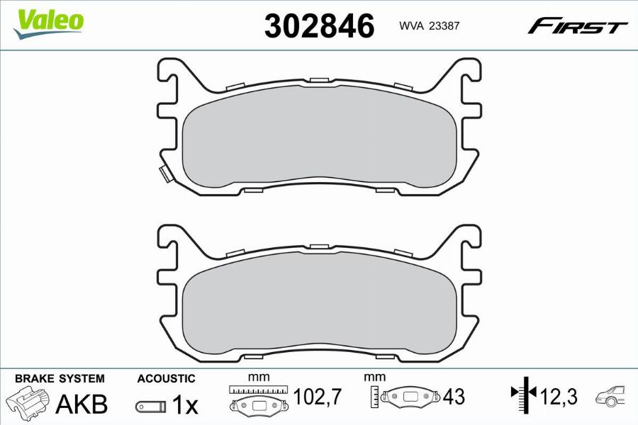 Valeo 302846 - Jarrupala, levyjarru inparts.fi