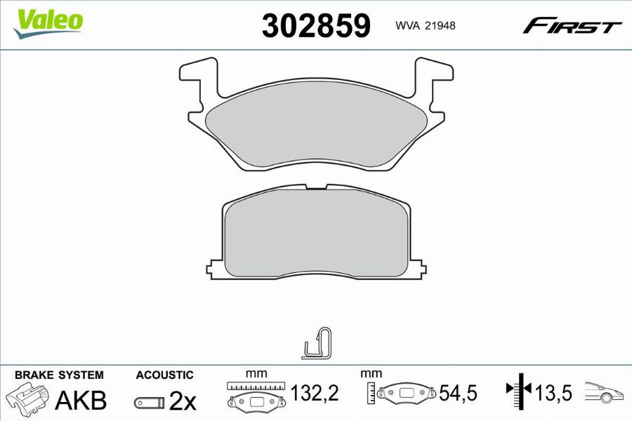 Valeo 302859 - Jarrupala, levyjarru inparts.fi