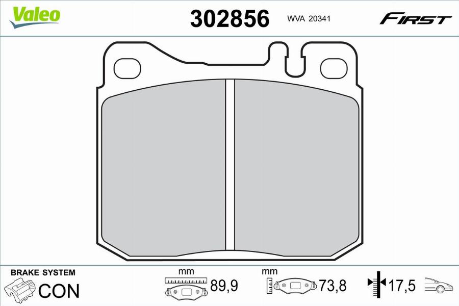 Valeo 302856 - Jarrupala, levyjarru inparts.fi