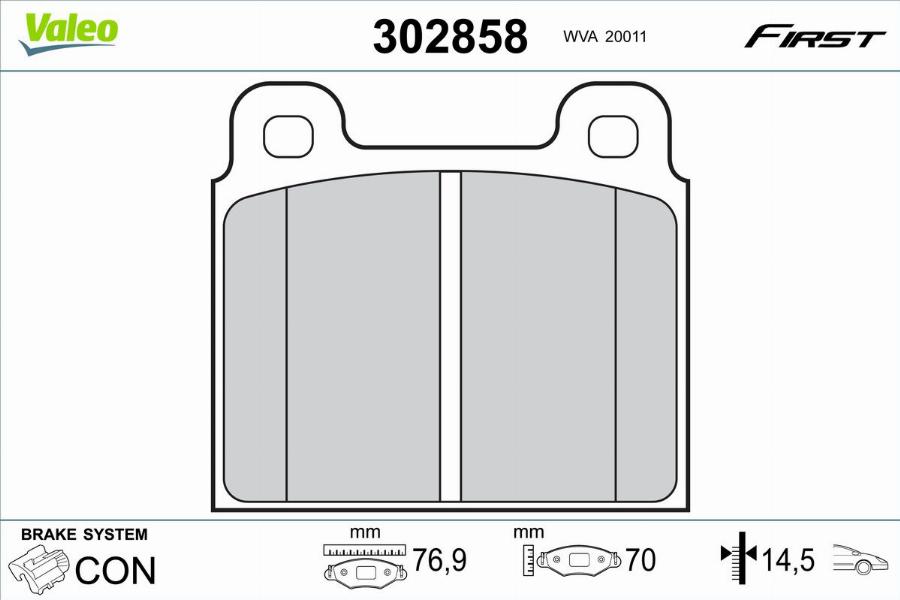 Valeo 302858 - Jarrupala, levyjarru inparts.fi