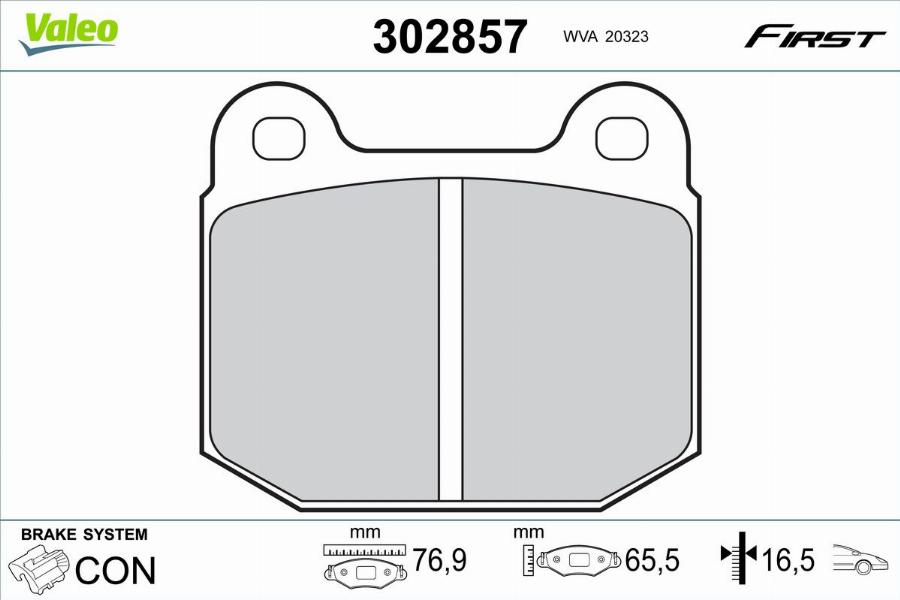 Valeo 302857 - Jarrupala, levyjarru inparts.fi