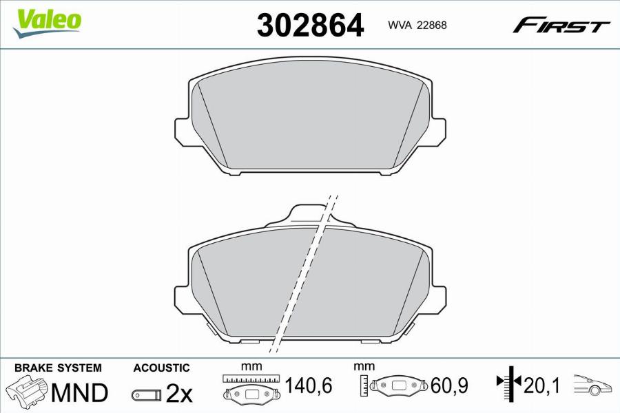 Valeo 302864 - Jarrupala, levyjarru inparts.fi