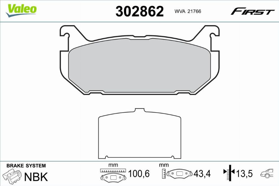 Valeo 302862 - Jarrupala, levyjarru inparts.fi