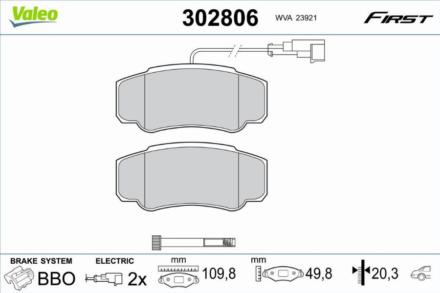 Valeo 302806 - Jarrupala, levyjarru inparts.fi