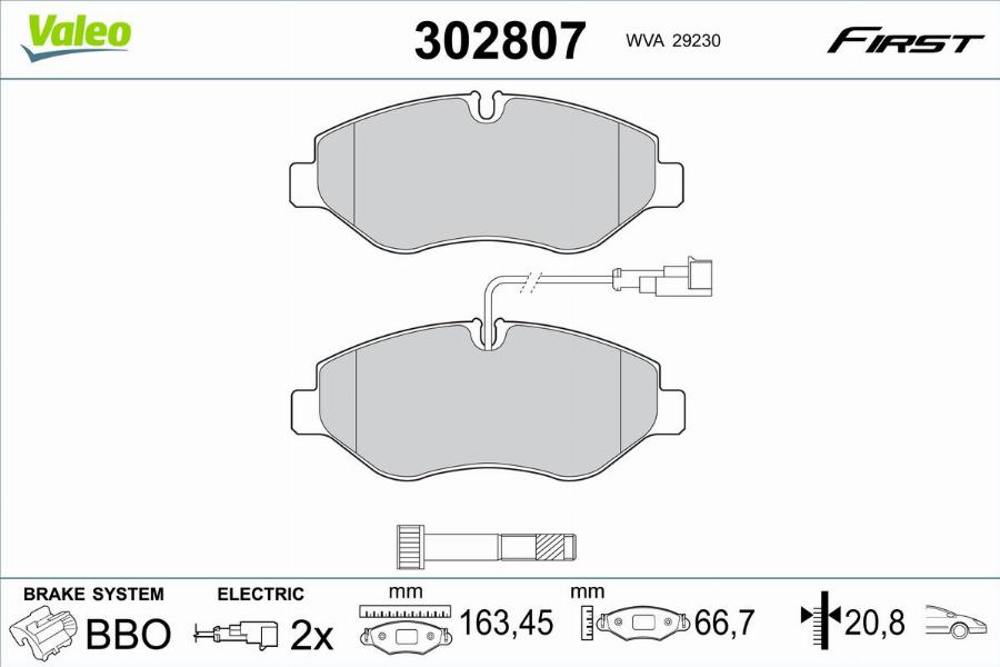 Valeo 302807 - Jarrupala, levyjarru inparts.fi