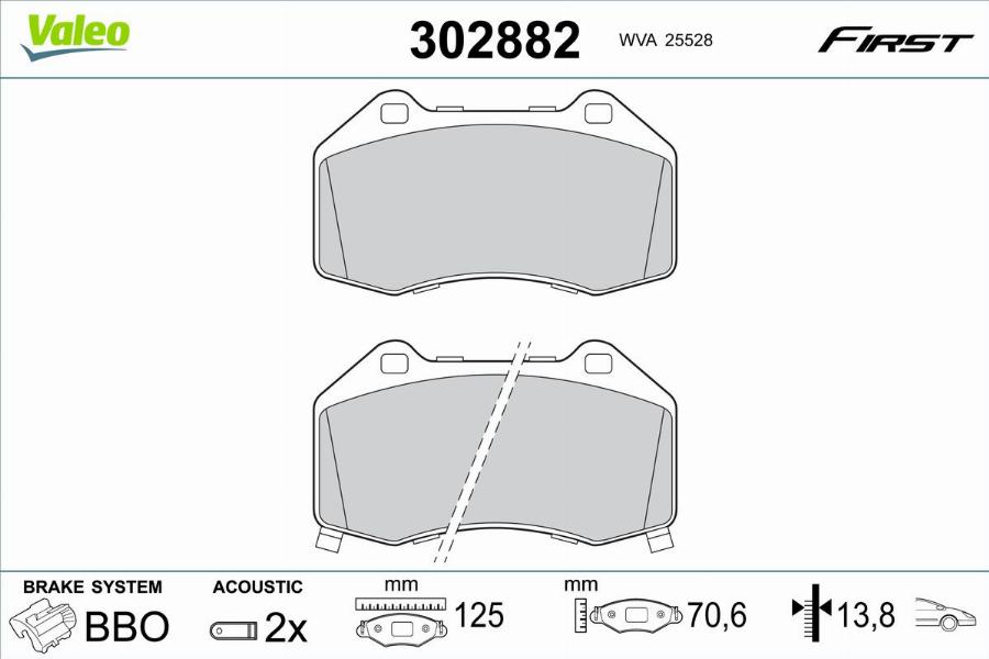 Valeo 302882 - Jarrupala, levyjarru inparts.fi