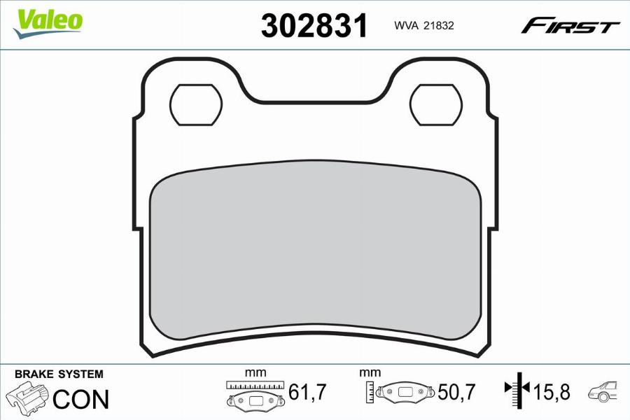 Valeo 302831 - Jarrupala, levyjarru inparts.fi