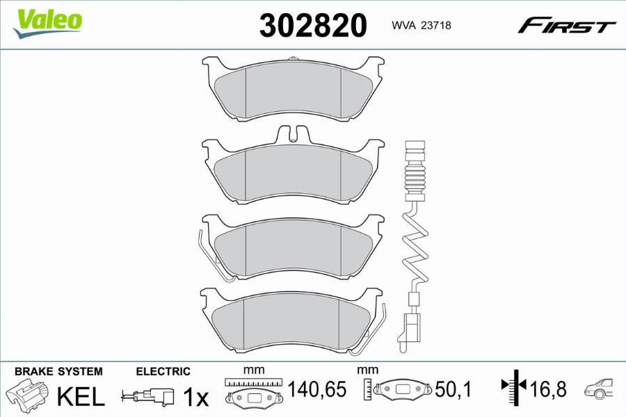 Valeo 302820 - Jarrupala, levyjarru inparts.fi