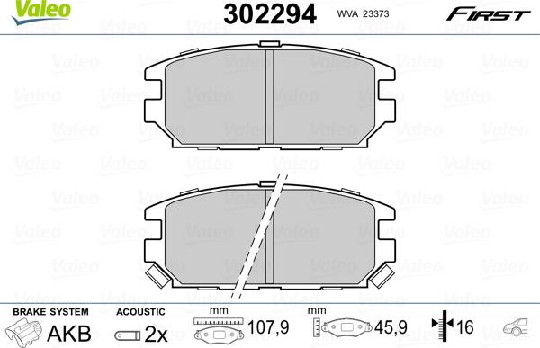 Valeo 302294 - Jarrupala, levyjarru inparts.fi