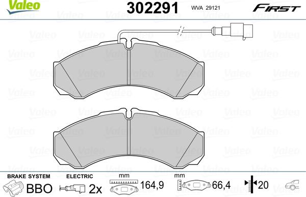 Valeo 302291 - Jarrupala, levyjarru inparts.fi