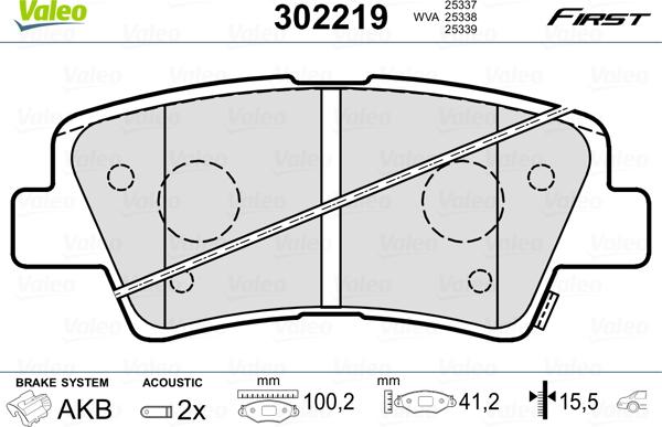 Valeo 302219 - Jarrupala, levyjarru inparts.fi