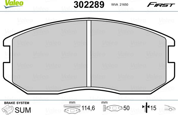 Valeo 302289 - Jarrupala, levyjarru inparts.fi