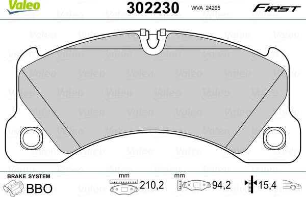 Valeo 302230 - Jarrupala, levyjarru inparts.fi