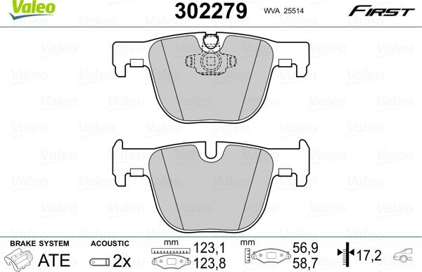 Valeo 302279 - Jarrupala, levyjarru inparts.fi