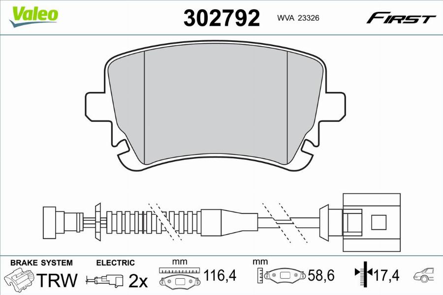 Valeo 302792 - Jarrupala, levyjarru inparts.fi