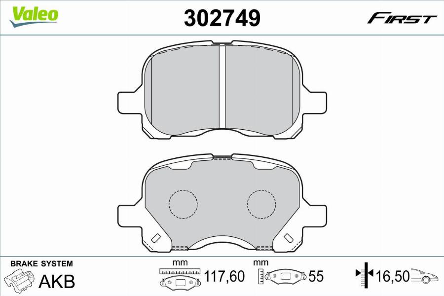 Valeo 302749 - Jarrupala, levyjarru inparts.fi