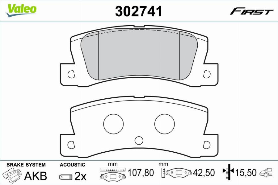 Valeo 302741 - Jarrupala, levyjarru inparts.fi