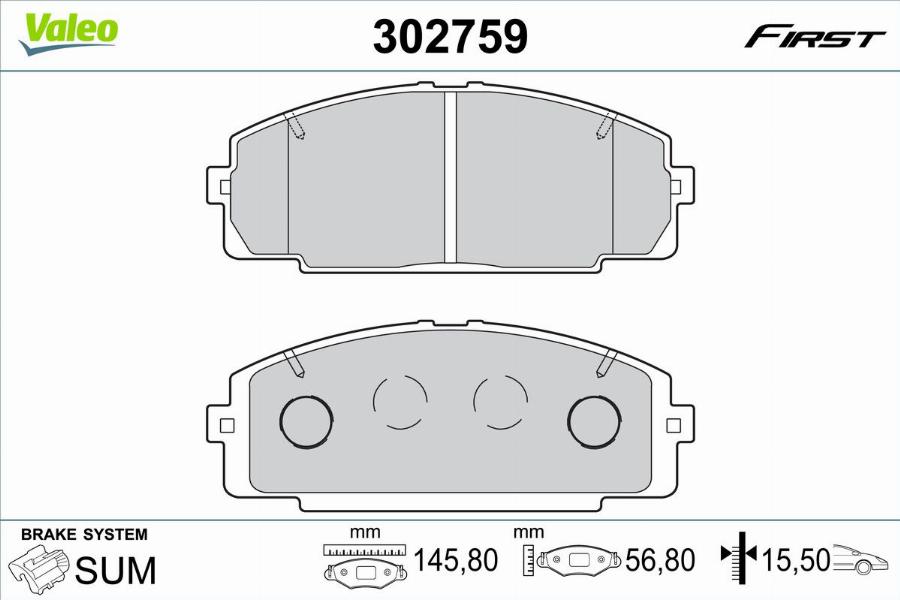 Valeo 302759 - Jarrupala, levyjarru inparts.fi