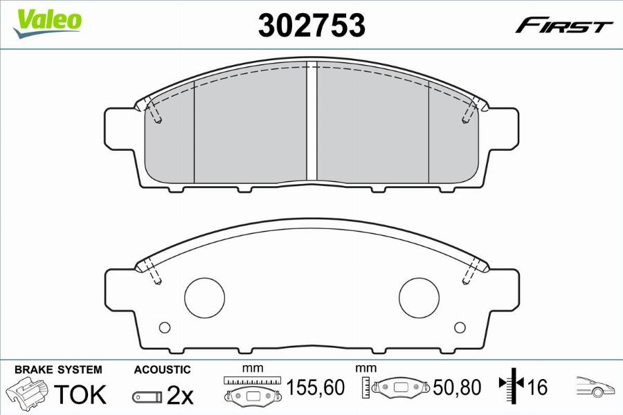 Valeo 302753 - Jarrupala, levyjarru inparts.fi