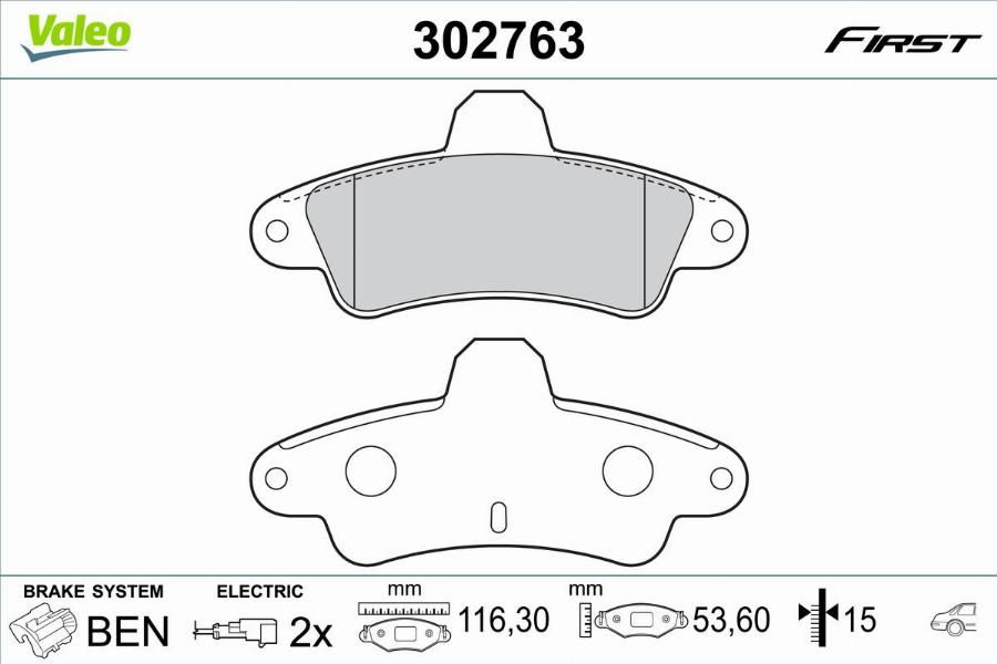 Valeo 302763 - Jarrupala, levyjarru inparts.fi