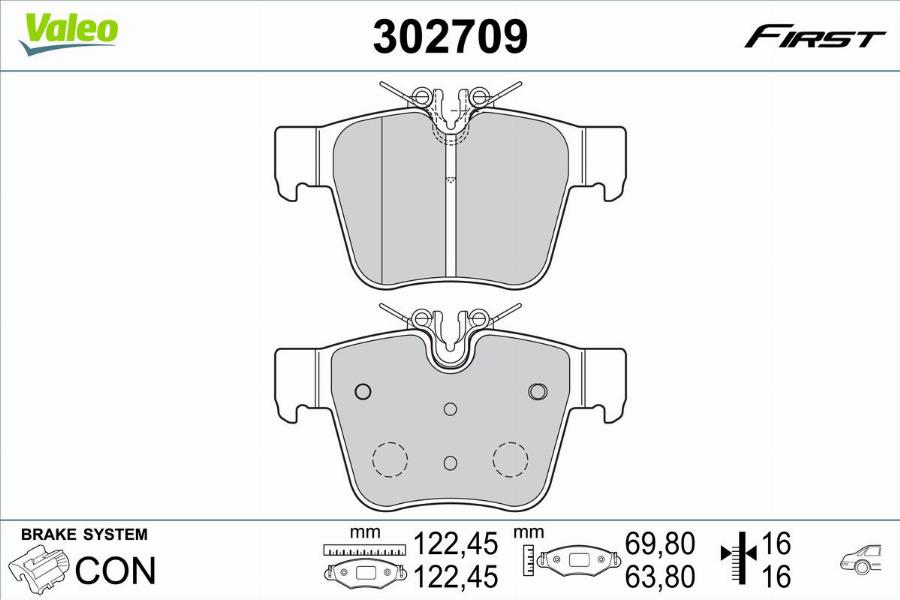 Valeo 302709 - Jarrupala, levyjarru inparts.fi