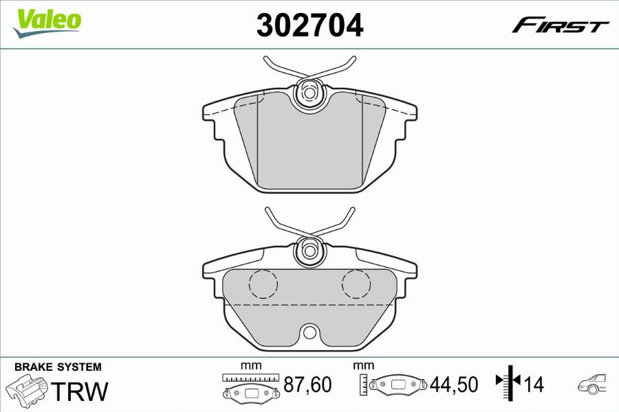 Valeo 302704 - Jarrupala, levyjarru inparts.fi