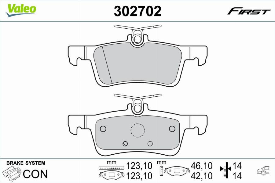 Valeo 302702 - Jarrupala, levyjarru inparts.fi