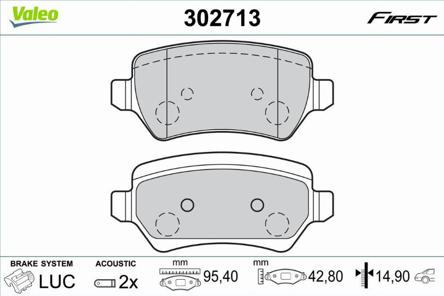 Valeo 302713 - Jarrupala, levyjarru inparts.fi