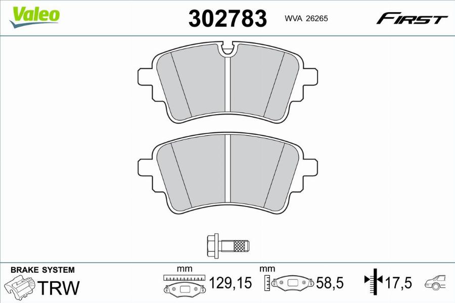 Valeo 302783 - Jarrupala, levyjarru inparts.fi