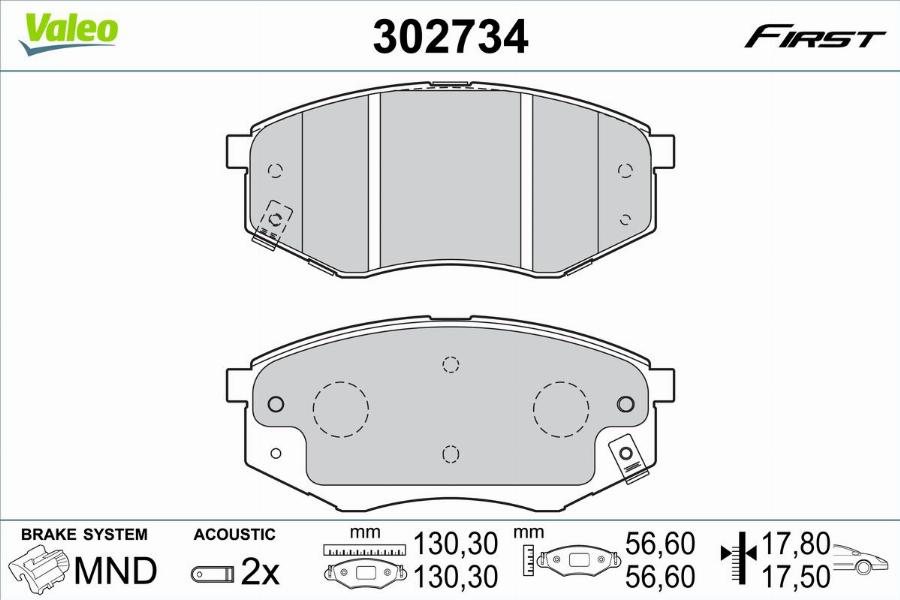 Valeo 302734 - Jarrupala, levyjarru inparts.fi