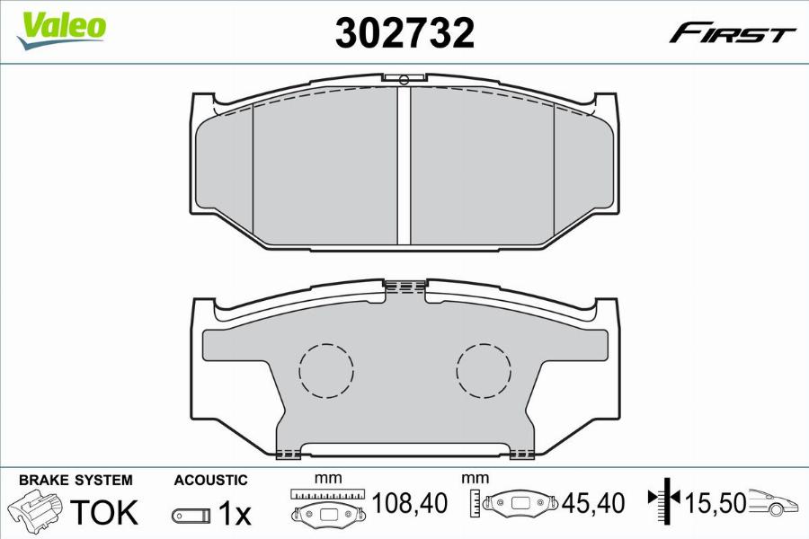 Valeo 302732 - Jarrupala, levyjarru inparts.fi