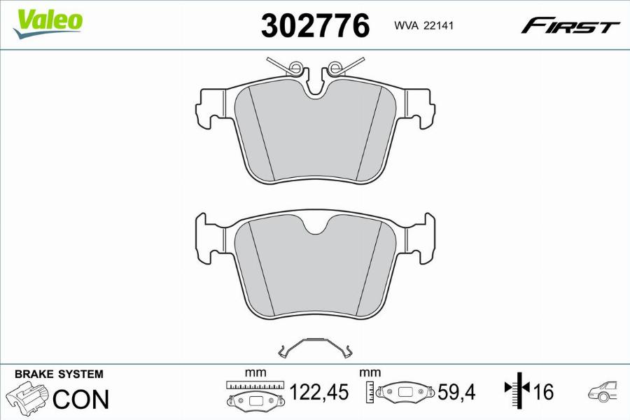 Valeo 302776 - Jarrupala, levyjarru inparts.fi