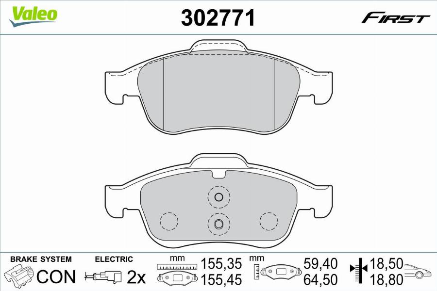 Valeo 302771 - Jarrupala, levyjarru inparts.fi