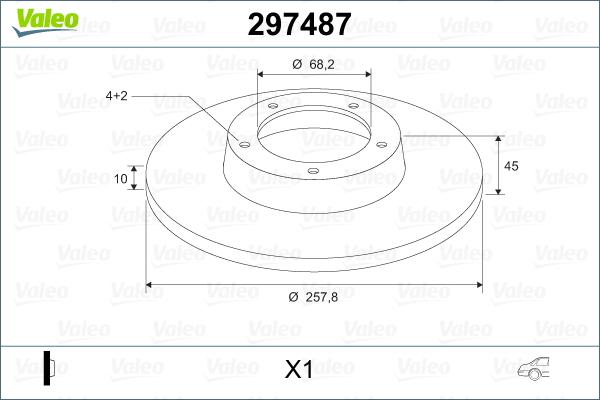 Valeo 297487 - Jarrulevy inparts.fi