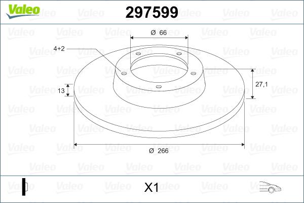 Valeo 297599 - Jarrulevy inparts.fi