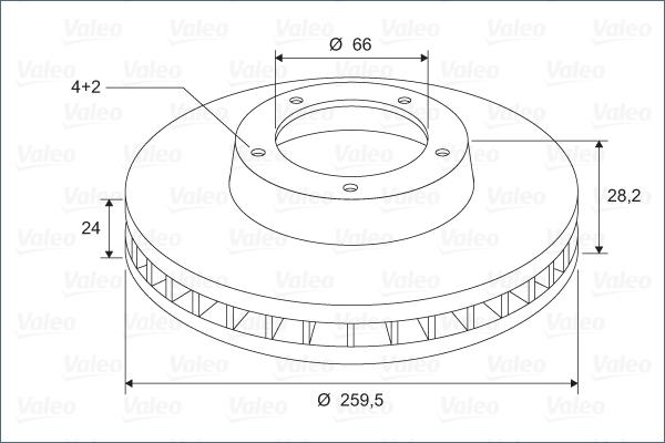 Valeo 297532 - Jarrulevy inparts.fi