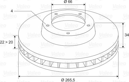 Valeo 297695 - Jarrulevy inparts.fi