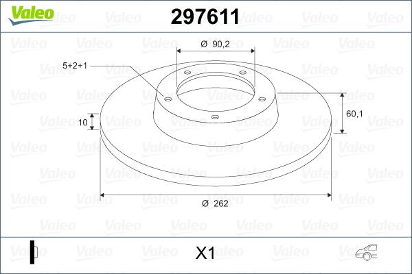 Valeo 297611 - Jarrulevy inparts.fi