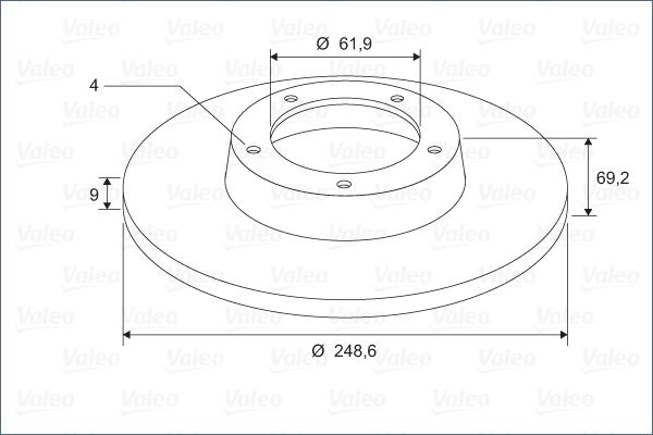 Valeo 297002 - Jarrulevy inparts.fi