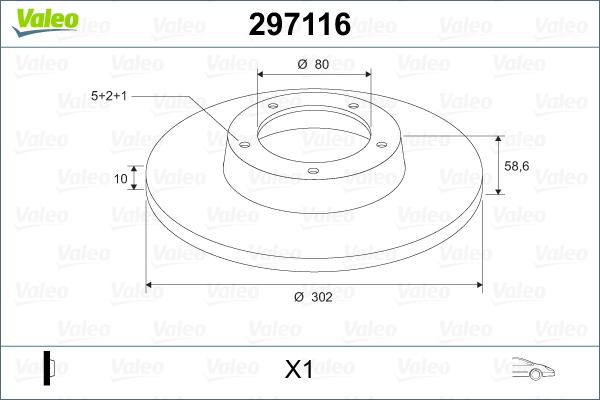 Valeo 297116 - Jarrulevy inparts.fi