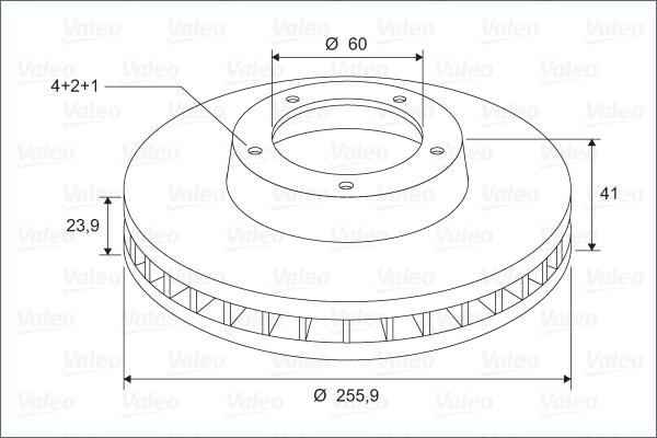 Valeo 297189 - Jarrulevy inparts.fi