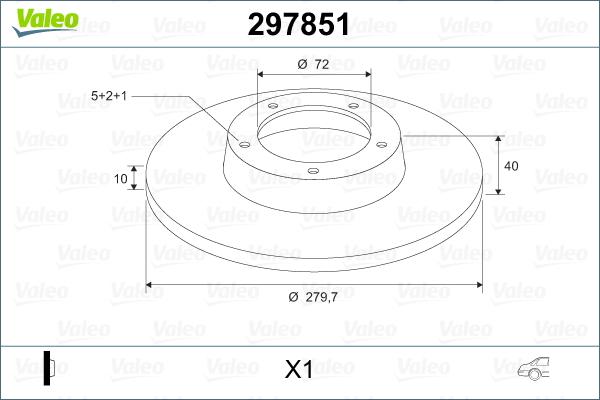 Valeo 297851 - Jarrulevy inparts.fi