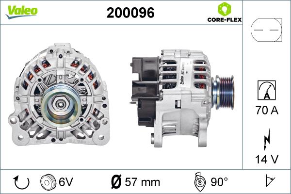 Valeo 200096 - Laturi inparts.fi