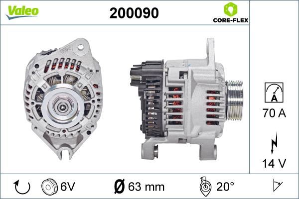 Valeo 200090 - Laturi inparts.fi