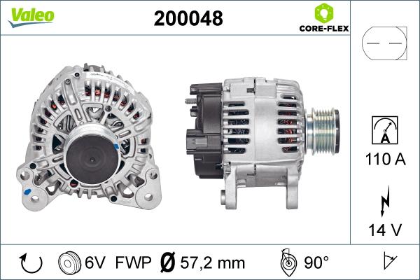 Valeo 200048 - Laturi inparts.fi