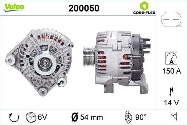 Valeo 200050 - Laturi inparts.fi