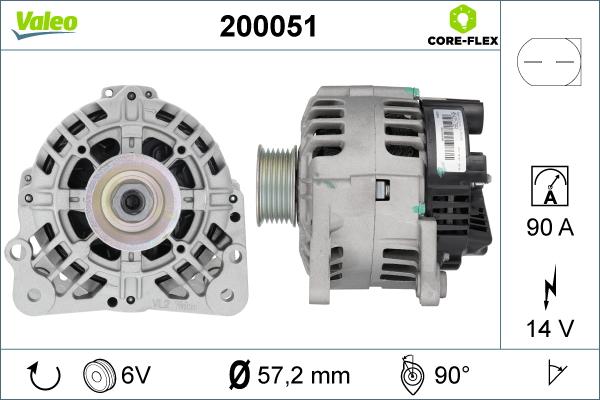 Valeo 200051 - Laturi inparts.fi