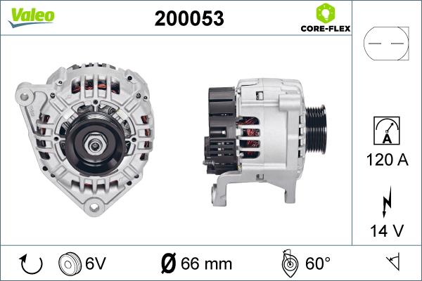 Valeo 200053 - Laturi inparts.fi